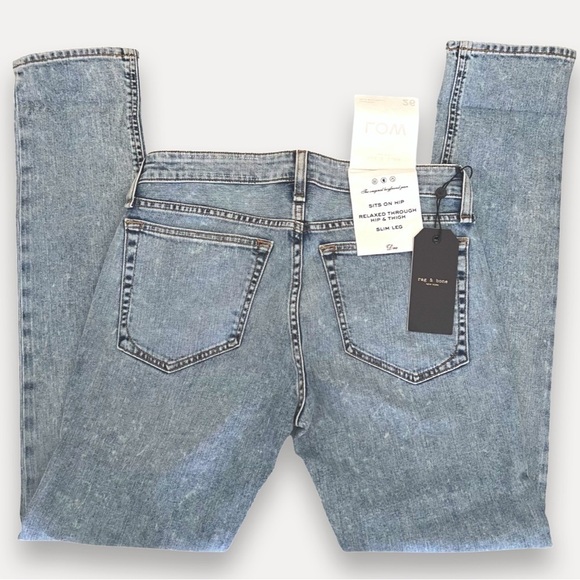 Rag and Bone Dre Slim Low Rise Boyfriend Jeans Edgecliff - Picture 7 of 7